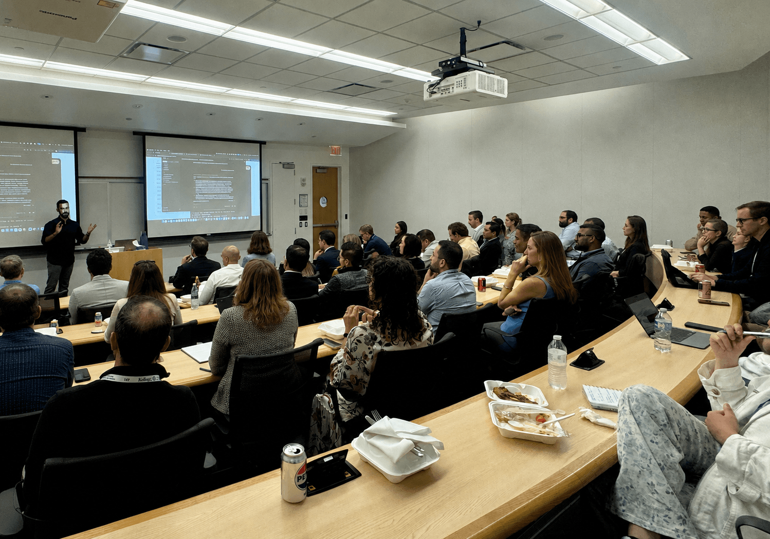 Thomas Echezabal teaching a hands-on AI workshop with Claude